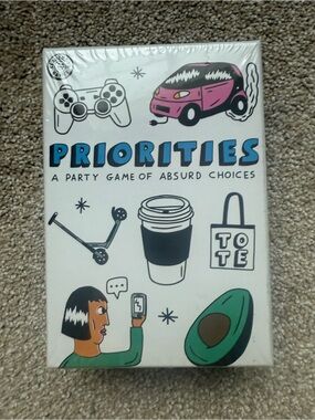 Priorities Party Card Game - Pink, Green, Black